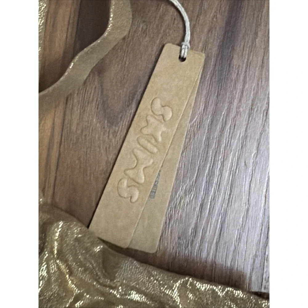 NWT Skims Metallic Gold Shimmer Swim Top 3X XXXL